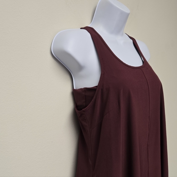 Halara Breezeful Racerback High Low Flowy Midi Dress Amaranth XS - Picture 9 of 14